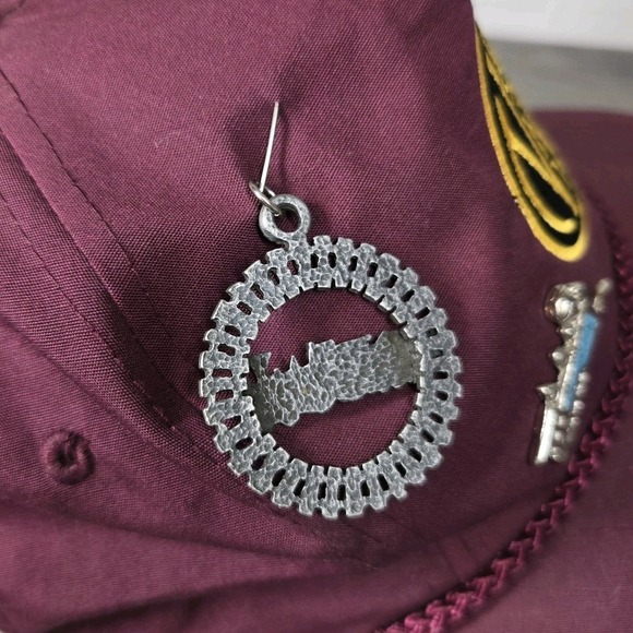 Vintage Norfolk Western Hat Adult Red Otto Strapback‎ Cap With Pins - Picture 9 of 14